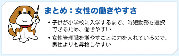 女性の働きやすさ